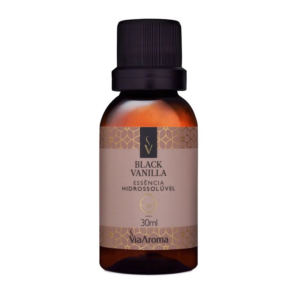 Essencia Hidrossoluvel Vanilla Black 30ml Via Aroma