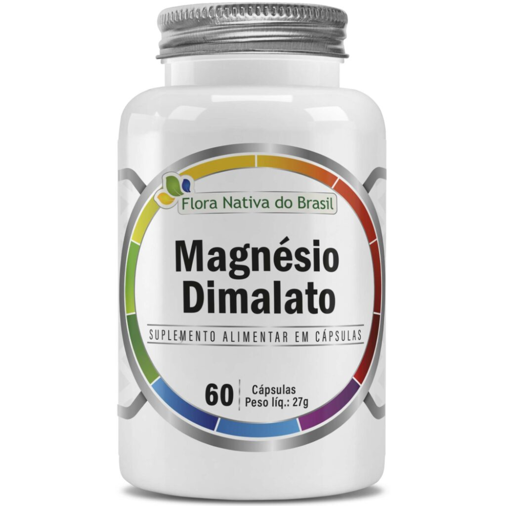 Magnesio Dimalato (130mg/cápsula) 500mg 60 cápsulas Flora Nativa