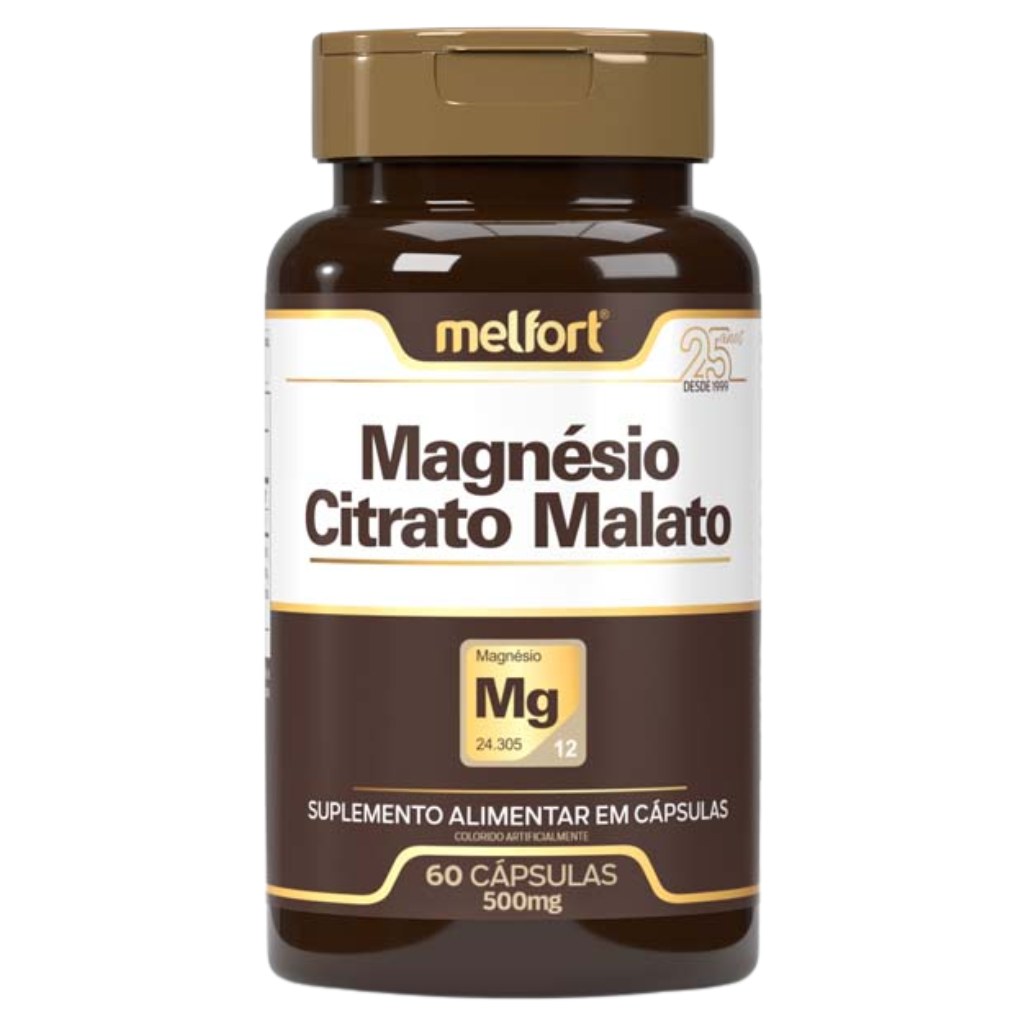 Magnesio Citrato Malato 500mg 60 cápsulas Melfort