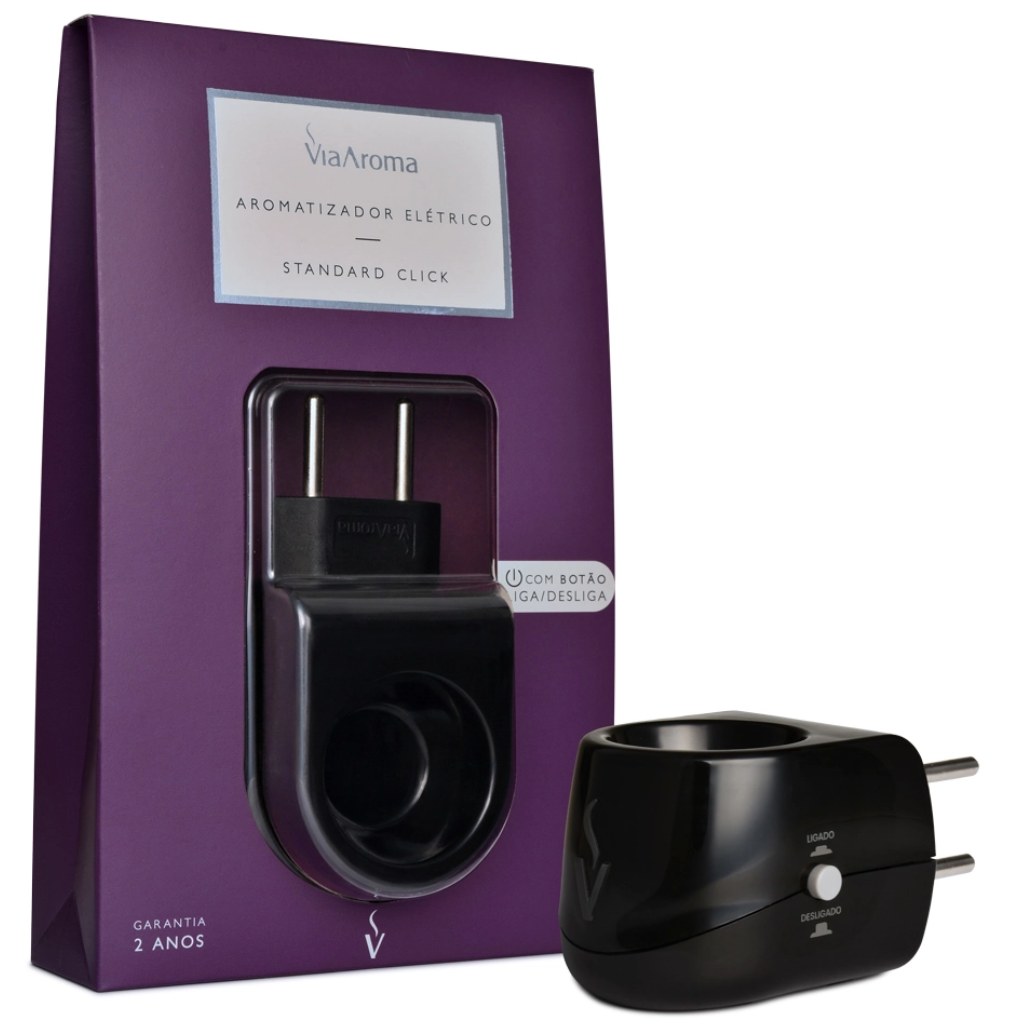 Aromatizador Standard Click Preto Via Aroma