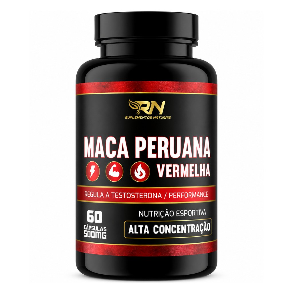 Maca Peruana Vermelha 500mg 60 cápsulas RN Suplementos